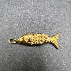 Monet Gold Plated Fish Pendant Necklace
